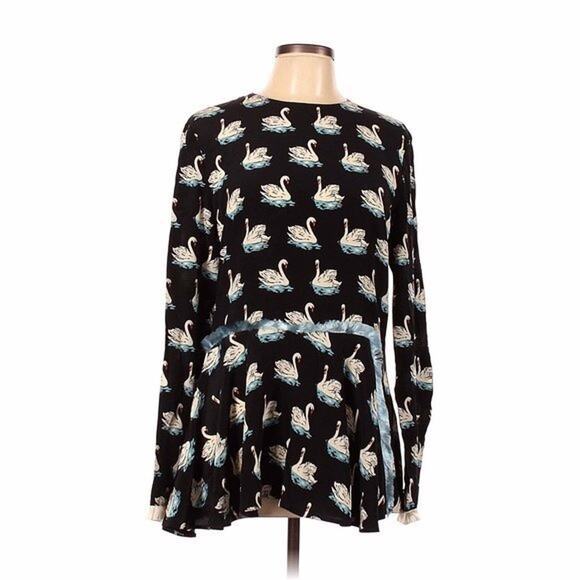 Stella McCartney Silk Swan Blouse IT46 - Picture 1 of 6